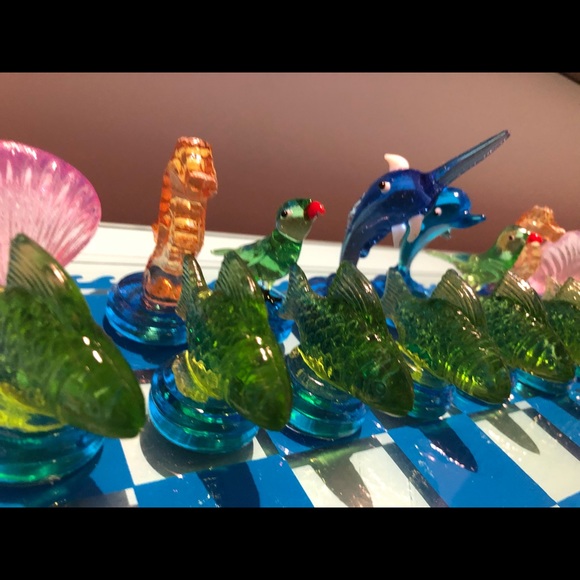 Crystal Chess/Checkers “TROPICS” - Picture 5 of 5